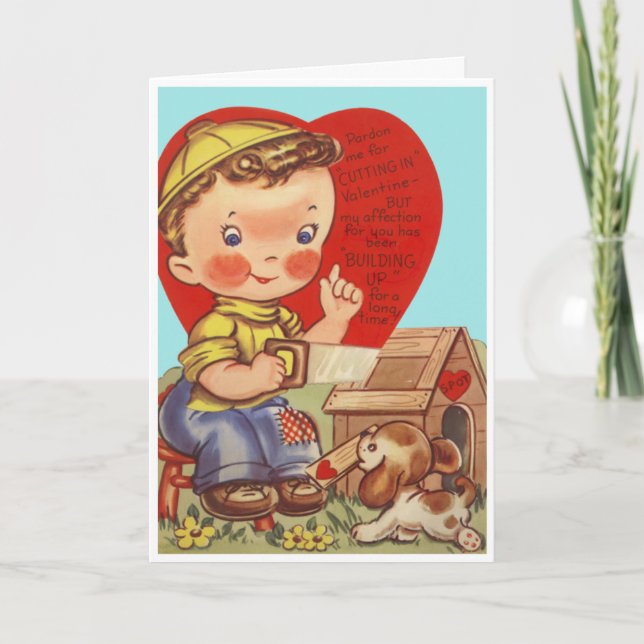 Tarjeta Festiva Vintage Be Mine (Anverso)