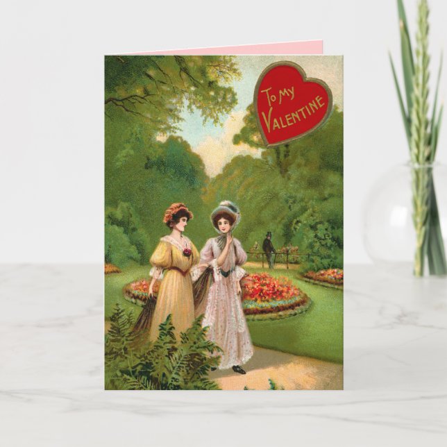 Tarjeta Festiva Vintage Be My Valentcard (Anverso)