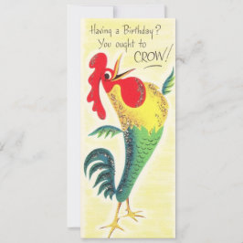 Tarjeta Festiva ¡Vintage Birster Crow!