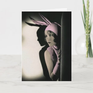 Tarjeta Festiva Vintage Bonito Bunny Easter Card