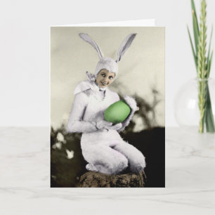 Tarjeta Festiva Vintage Bonito Bunny Easter Card