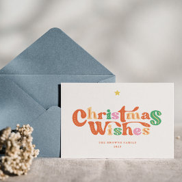 Tarjeta Festiva Vintage Charm Colorful Merry Christmas