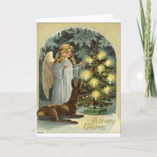 Tarjeta Festiva Vintage Christmas (Anverso)
