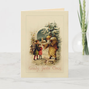 Tarjeta Festiva Vintage Christmas