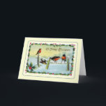 Tarjeta Festiva Vintage Christmas<br><div class="desc">Tarjeta navideña vintage.Esta imagen (u otro archivo multimedia) es de dominio público porque sus derechos de autor han caducado.</div>
