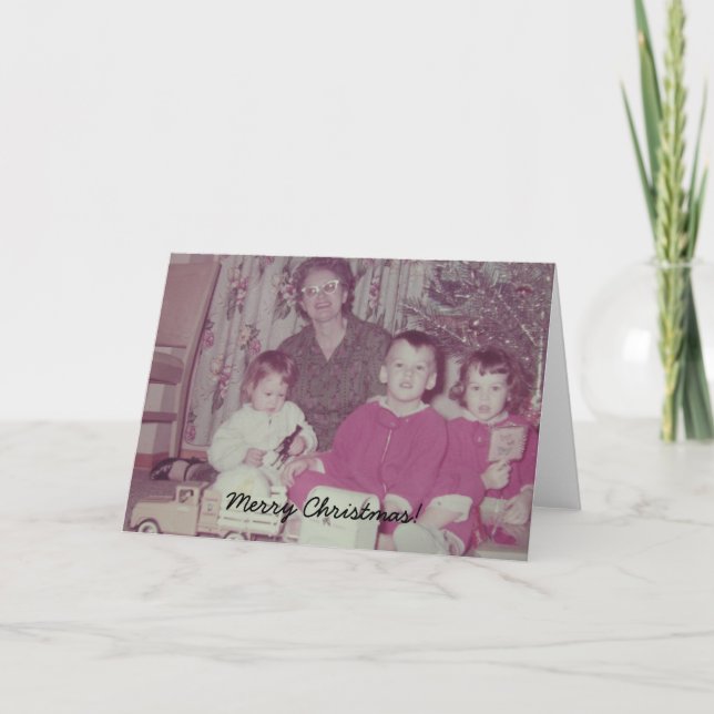 Tarjeta Festiva Vintage Christmas (Anverso)