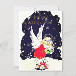 Tarjeta Festiva Vintage Christmas