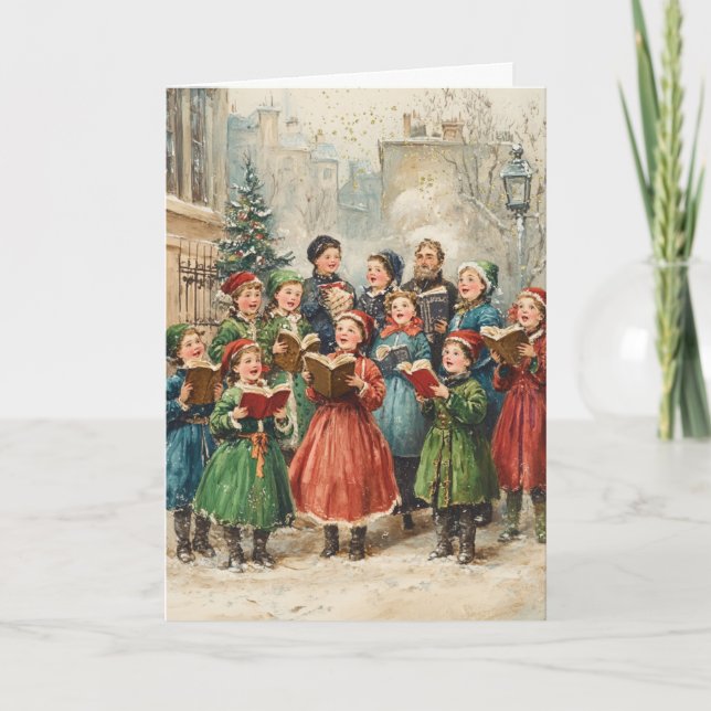 Tarjeta Festiva Vintage Christmas (Anverso)