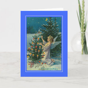 Tarjeta Festiva Vintage Christmas