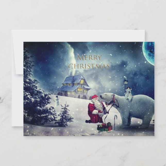 Tarjeta Festiva Vintage Christmas (Anverso)