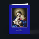 Tarjeta Festiva Vintage Christmas<br><div class="desc">Giovanni Battista Salvi; Madonna y Child-1685. Elija su propio color de fondo y texto..Esta imagen (u otro archivo multimedia) es de dominio público porque sus derechos de autor han caducado.</div>
