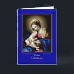 Tarjeta Festiva Vintage Christmas<br><div class="desc">Giovanni Battista Salvi ; Madonna y Child-1685. Elija su propio color de fondo y texto..Esta imagen (u otro archivo multimedia) es de dominio público porque sus derechos de autor han caducado.</div>