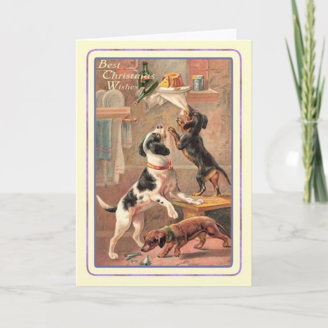 Tarjeta Festiva Vintage Christmas (Anverso)