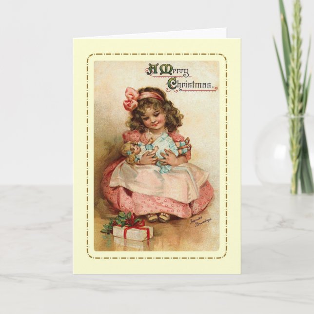 Tarjeta Festiva Vintage Christmas (Anverso)