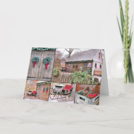 Tarjeta Festiva Vintage Christmas