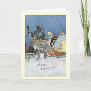 Tarjeta Festiva Vintage Christmas