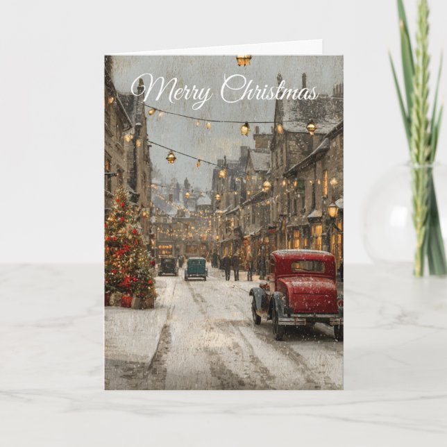 Tarjeta Festiva Vintage Christmas (Anverso)