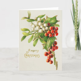 Tarjeta Festiva Vintage Christmas