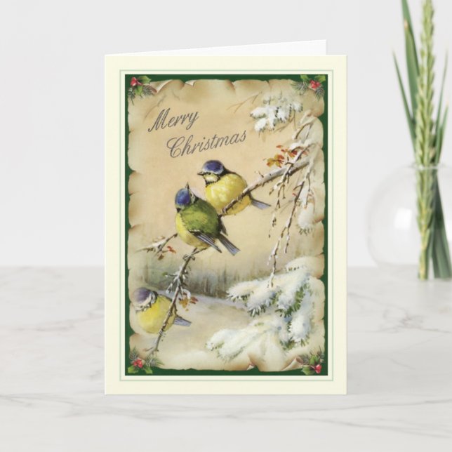 Tarjeta Festiva Vintage Christmas (Anverso)