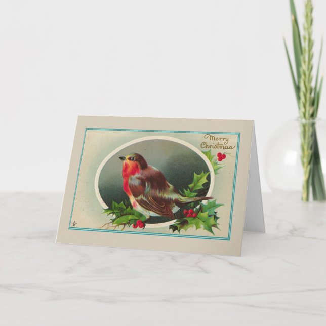 Tarjeta Festiva Vintage Christmas (Anverso)