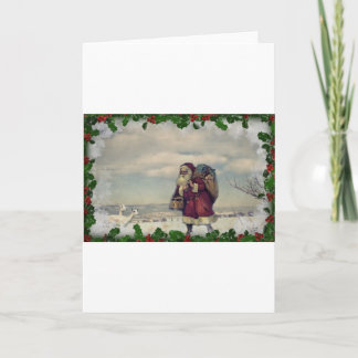 Tarjeta Festiva Vintage Christmas