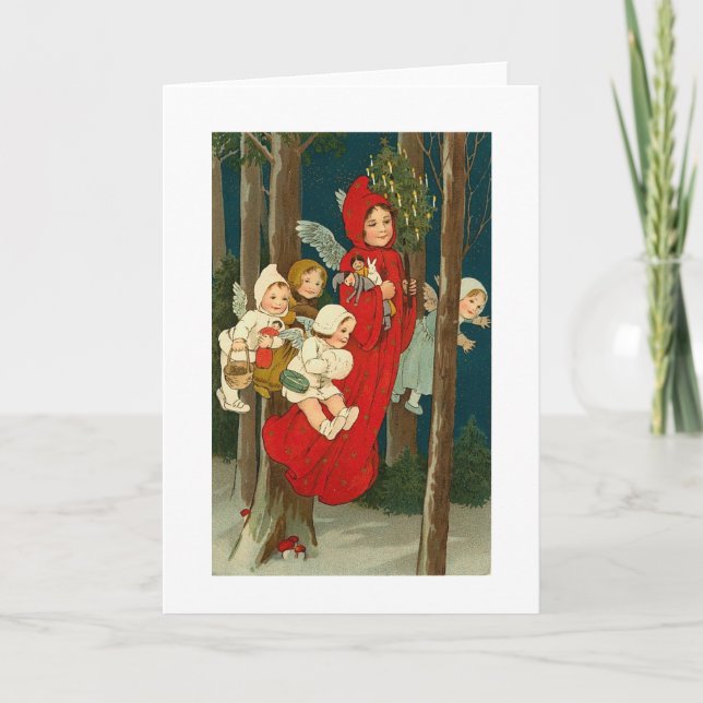Tarjeta Festiva Vintage, Christmas (Anverso)