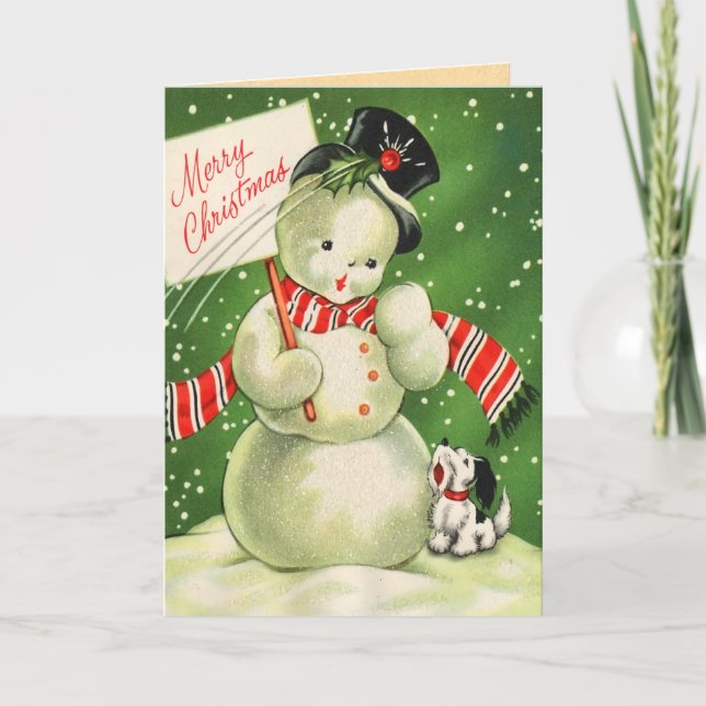 Tarjeta Festiva Vintage Christmas (Anverso)