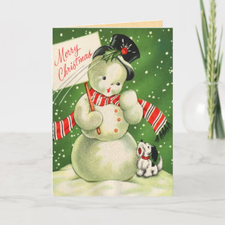 Tarjeta Festiva Vintage Christmas