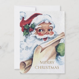 Tarjeta Festiva Vintage Christmas