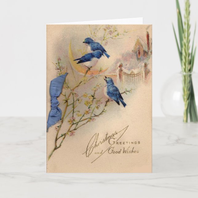 Tarjeta Festiva Vintage Christmas (Anverso)