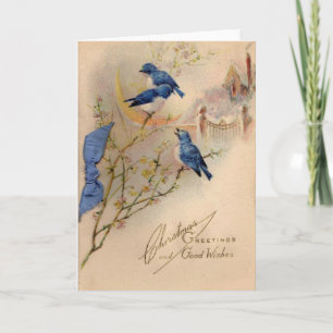 Tarjeta Festiva Vintage Christmas