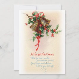 Tarjeta Festiva Vintage Christmas