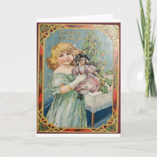 Tarjeta Festiva Vintage Christmas
