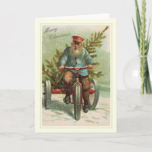 Tarjeta Festiva Vintage Christmas