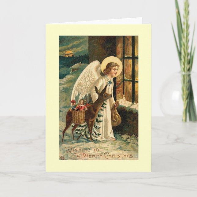 Tarjeta Festiva Vintage Christmas (Anverso)