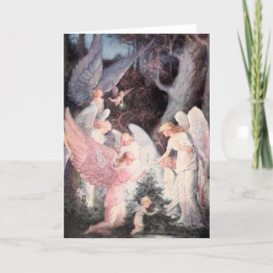 Tarjeta Festiva Vintage Christmas