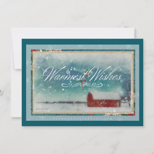 Tarjeta Festiva Vintage Christmas Card (Anverso)