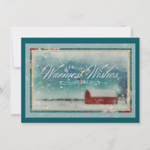Tarjeta Festiva Vintage Christmas Card