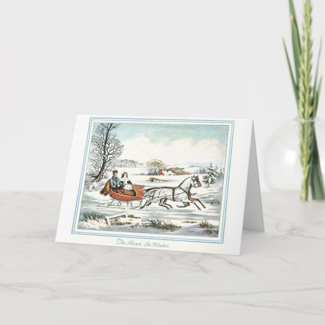 Tarjeta Festiva Vintage Christmas Card (Anverso)