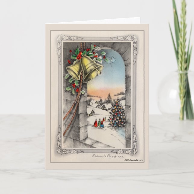 Tarjeta Festiva Vintage Christmas Card (Anverso)