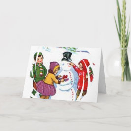 Tarjeta Festiva Vintage Christmas Card