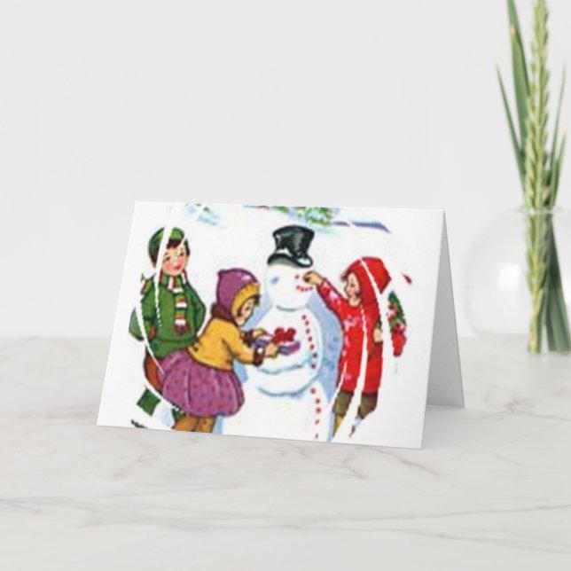 Tarjeta Festiva Vintage Christmas Card (Anverso)