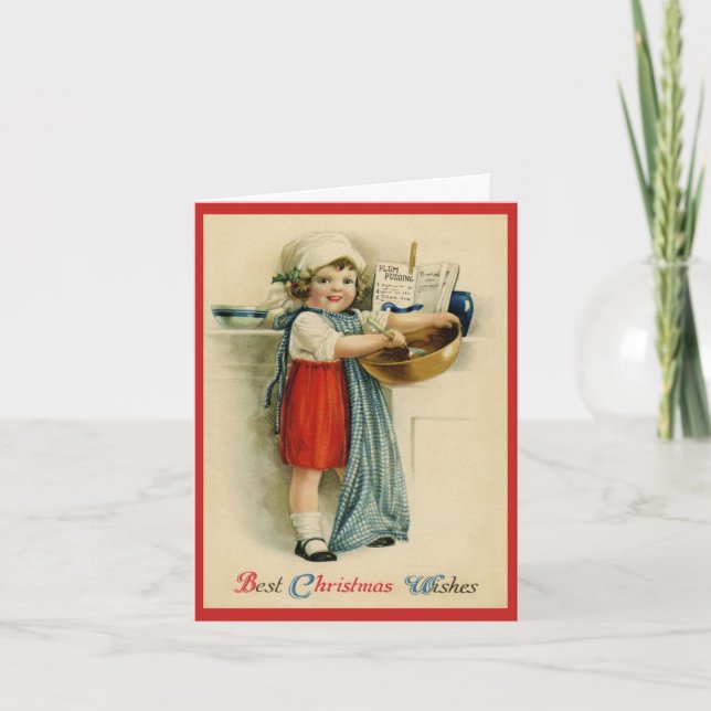 Tarjeta Festiva Vintage Christmas Card (Anverso)