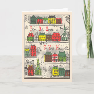 Tarjeta Festiva Vintage Christmas Card