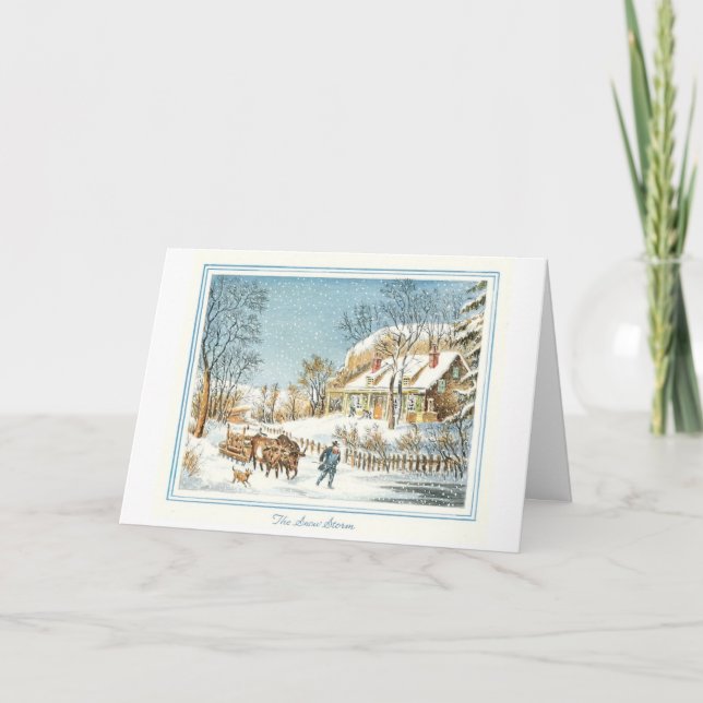 Tarjeta Festiva Vintage Christmas Card (Anverso)