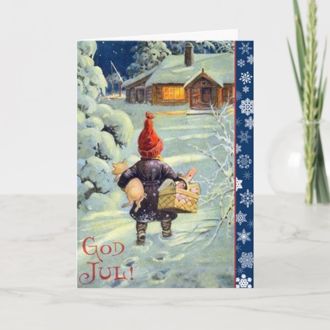 Tarjeta Festiva Vintage Christmas Card (Anverso)