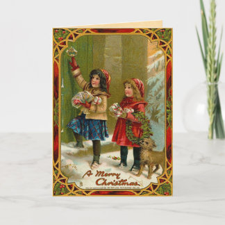 Tarjeta Festiva Vintage Christmas Card