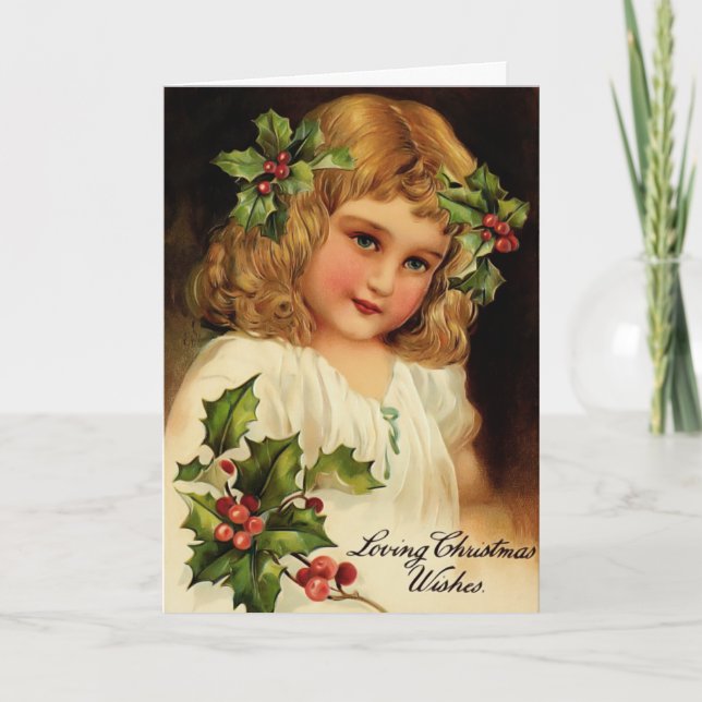 Tarjeta Festiva Vintage Christmas Card (Anverso)