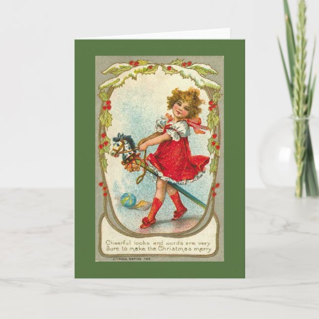 Tarjeta Festiva Vintage Christmas Card (Anverso)