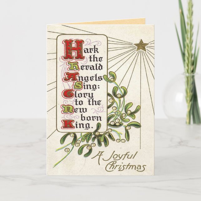 Tarjeta Festiva Vintage Christmas Card (Anverso)